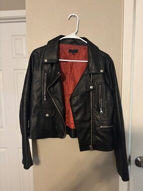 Chocolate U.S.A Faux Leather Moto Jacket – Edgy Classic